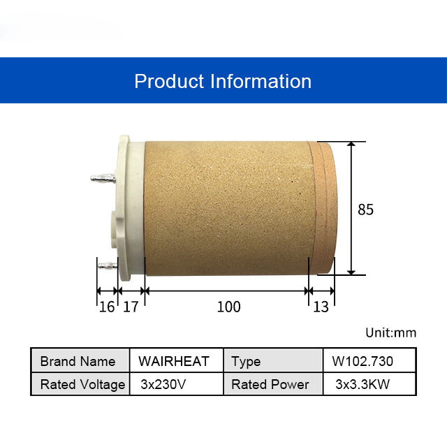 102.730 3*230V 3*3.3KW Electri - Ceramic Heat Emitter recension och pris